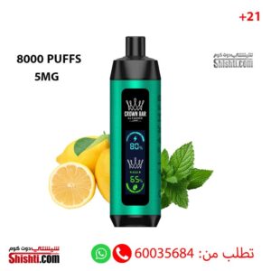 Vape Al Fakher Crown Bar Pro Lemon Mint 8000 Puffs